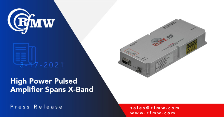 Providing linear power spanning 8 to 11 GHz, the Elite RF MP8.0011G504828 delivers 100 Watts Psat with 52 dB of gain. 