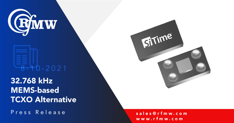 SiTime's TempFlat MEMS technology enables the first 32.768 kHz TCXO in a 1.2 mm2 chip-scale package