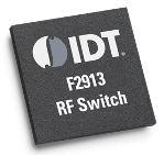 The IDT F2913 SPDT switch features up to 71 dB of isolation while maintaining low insertion loss of <0.8 dB from 50 to 6000 MHz