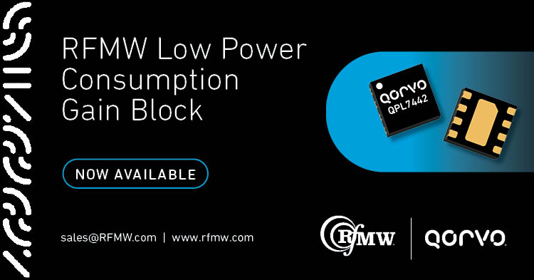 The Qorvo QPL7442 is a single-ended, 50 ohm, MMIC gain block spanning 50 to 4000 MHz
