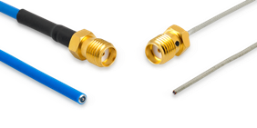 The P1dB P1CA-SAFPT-034SR-2, 2" coaxial pigtail cable assembly offers 18GHz performance.