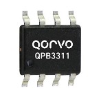 Qorvo QPB3311 Return Path Amplifier spans 5 to 210MHz with 15dB of gain for DOCSIS 3.1