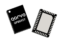 Qorvo’s model QPB8857 47 to 1218 MHz 75-ohm Power Doubler RF amplifier IC provides over 28 dB of flat gain