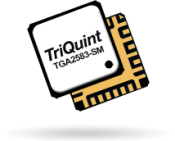 TriQuint TGA2583-SM 10W GaN amplifier targeted at S-band RADAR applications offers 33dB of gain and >50% PAE from 2.7 to 3.7GHz.