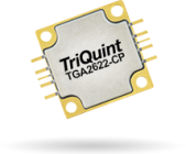 TriQuint’s TGA2622-CP 35W, X-band GaN Power Amp offers PAE of >43%. 28V, 290mA