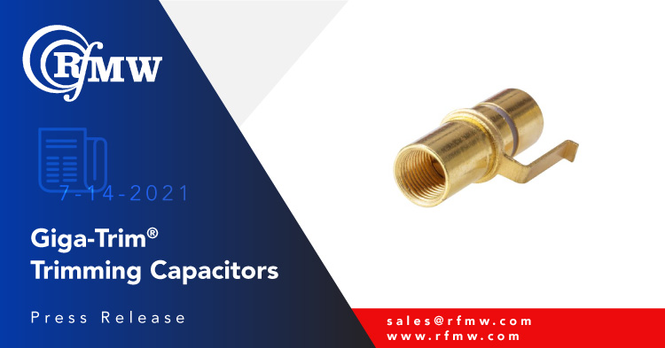 The Knowles 27273 Giga-Trim trimmer capacitors has a capacitance range from 0.6 - 4.5 pF with up to 8 turns and a working voltage of 500 VDC.