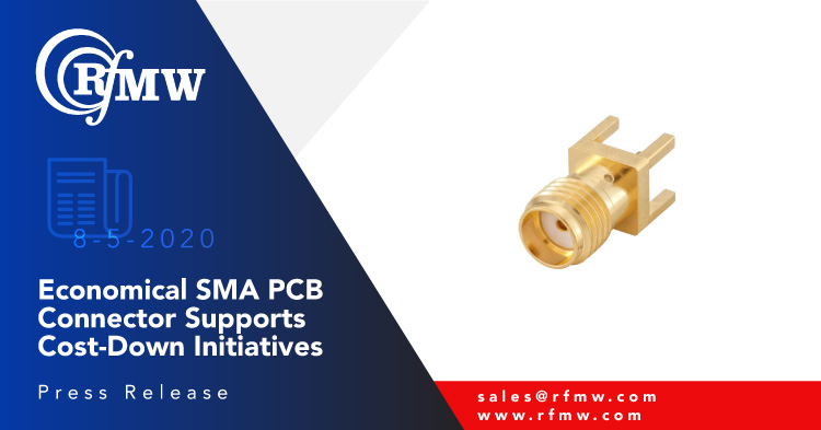 Rosenberger North America 32K153-400L5 SMA female connector offers through-hole ruggedness and reliability to 12.4 GHz 