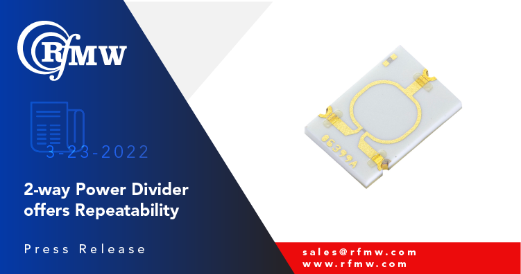 The Knowles PDW07691, 2-way, 3 dB Wilkinson power divider spans 18 to 20 GHz with unmatched size and performance in a surface mount configuration.